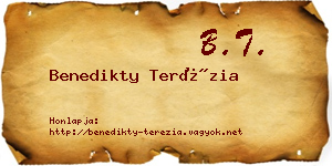 Benedikty Terézia névjegykártya